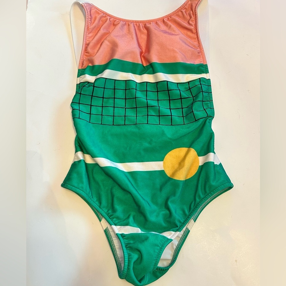 NWOT Salinas Tennis Themed One Piece Swimsuit